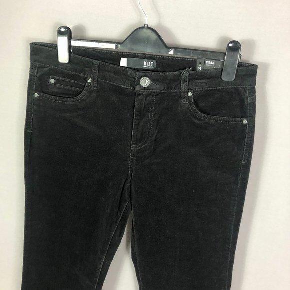 Kut from the Kloth Diana Corduroy Relaxed Fit Skinny Jeans In Pebble Siz… - Picture 4 of 14